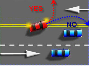 Double yellow crossing