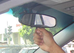 center mirror in car