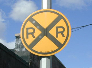 Road crossing sign